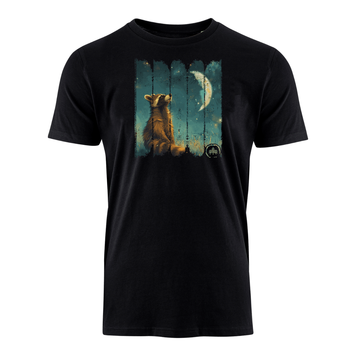 Waschbär bei Nacht - Bio Herren Shirt