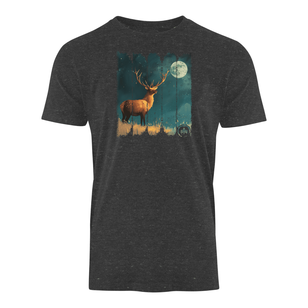Hirsch bei Nacht - Bio Herren Shirt