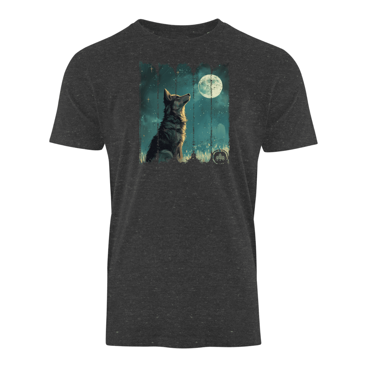 Wolf bei Nacht - Bio Herren Shirt