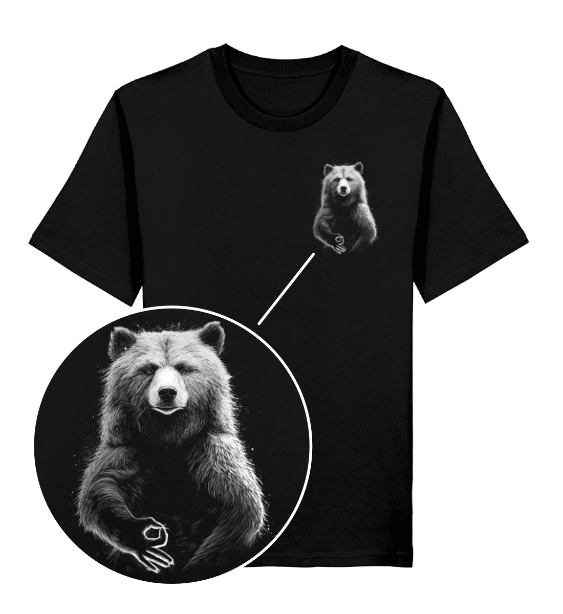 Bär reingeguckt - Bio Herren Shirt