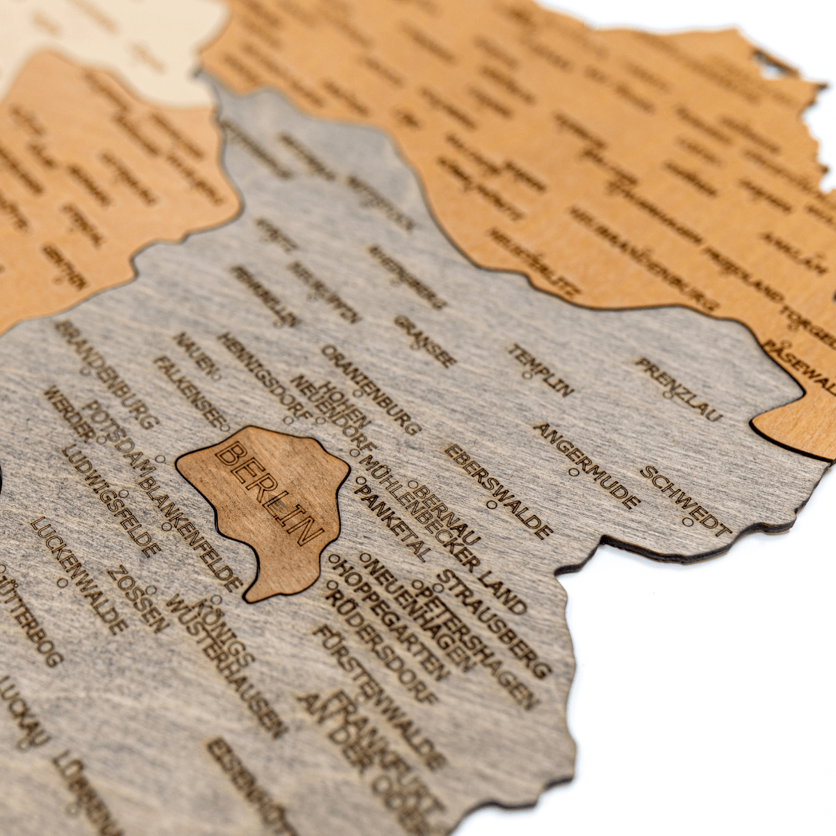 Deutschlandkarte aus Holz 80 X 60 cm