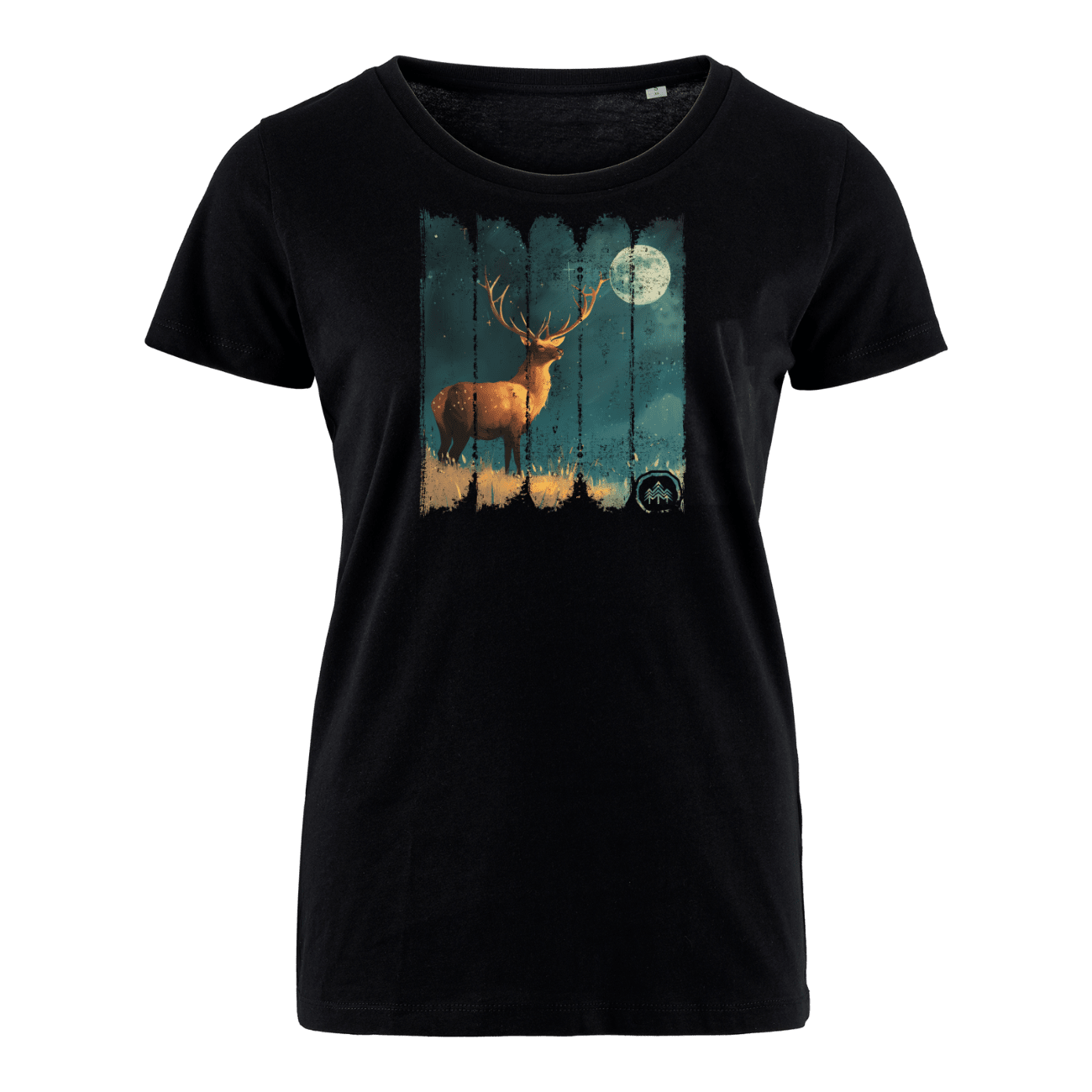 Hirsch bei Nacht - Bio Damen Shirt
