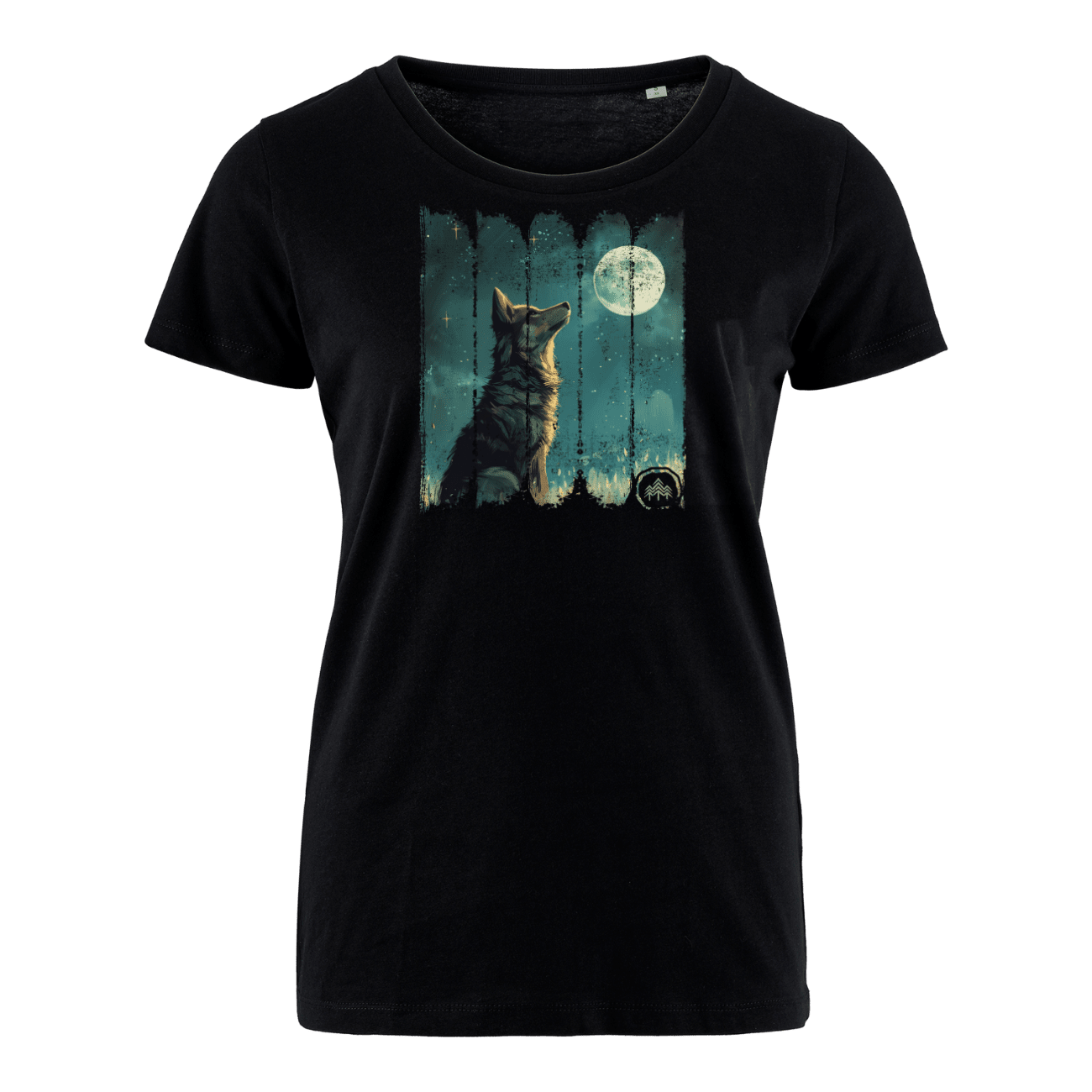 Wolf bei Nacht - Bio Damen Shirt