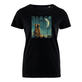 Waschbär bei Nacht - Bio Damen Shirt