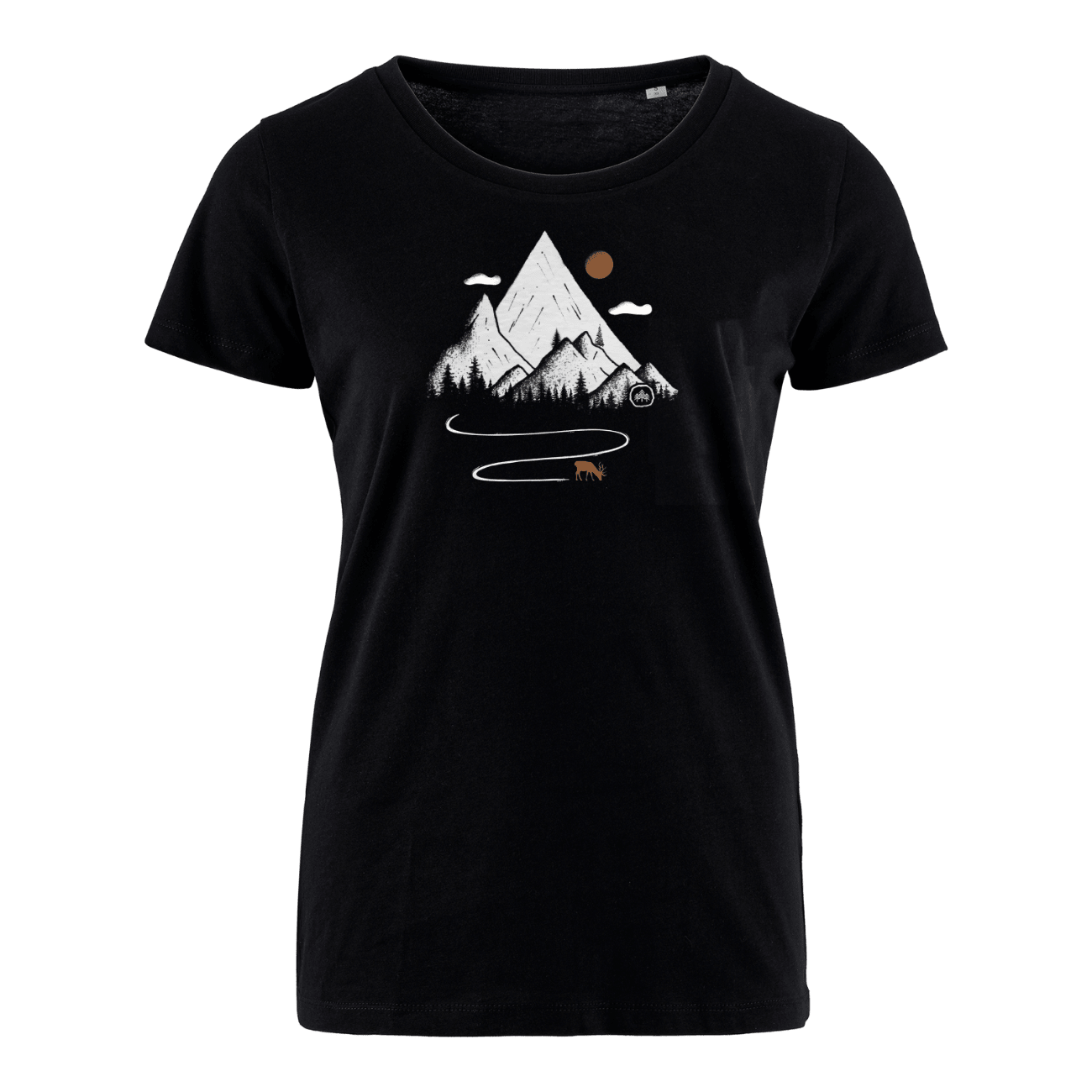 Hirsch Route - Bio Damen Shirt