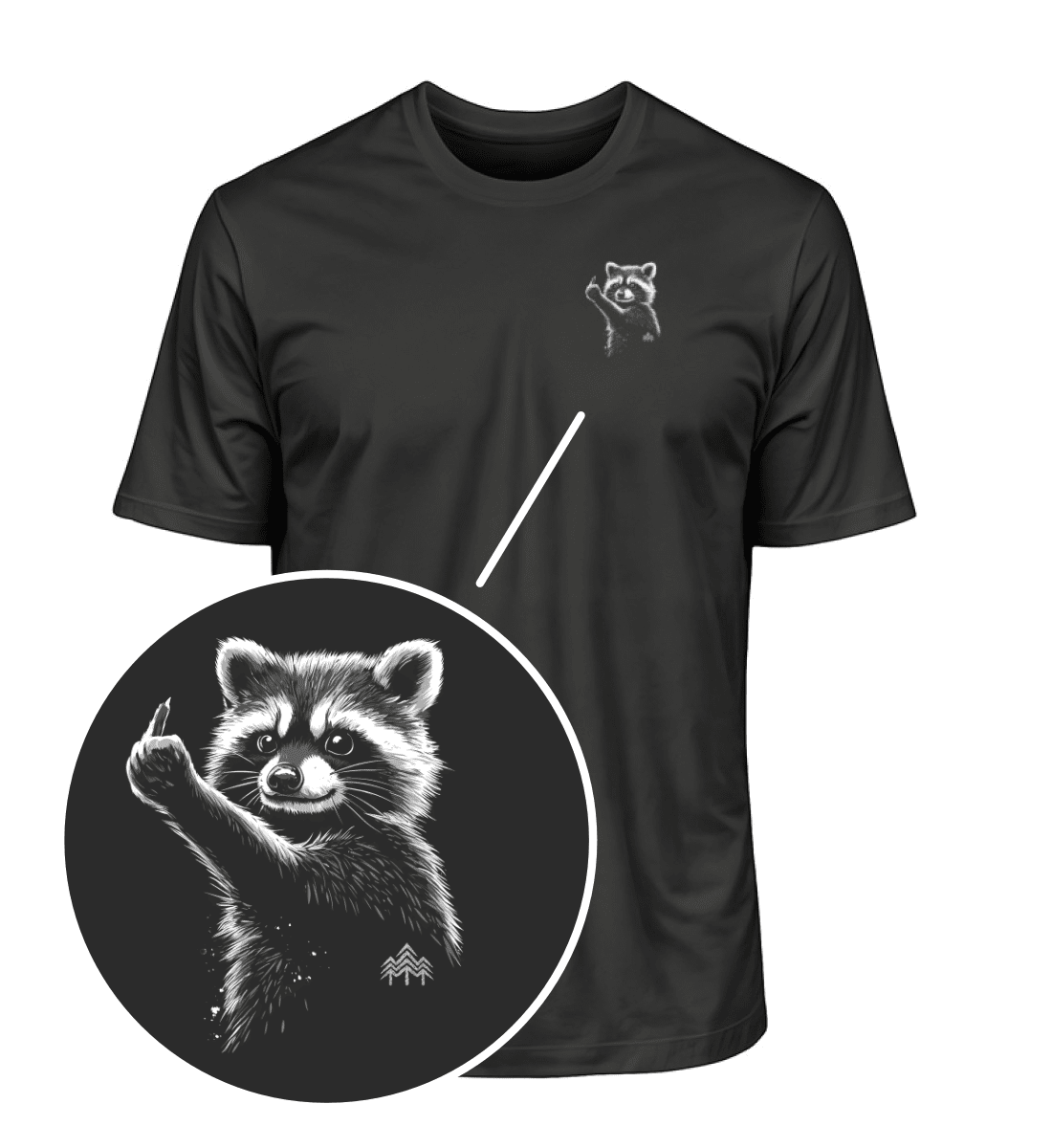 Frecher Waschbär (klein) - Bio Herren Shirt