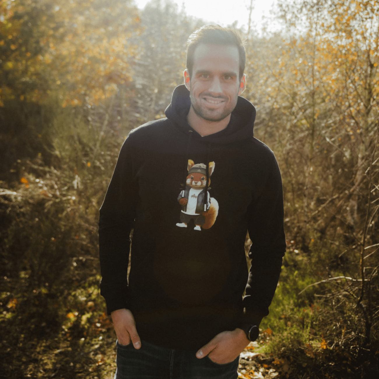 Eichhörnchen Buddy - Bio Unisex Hoodie (PREMIUM)
