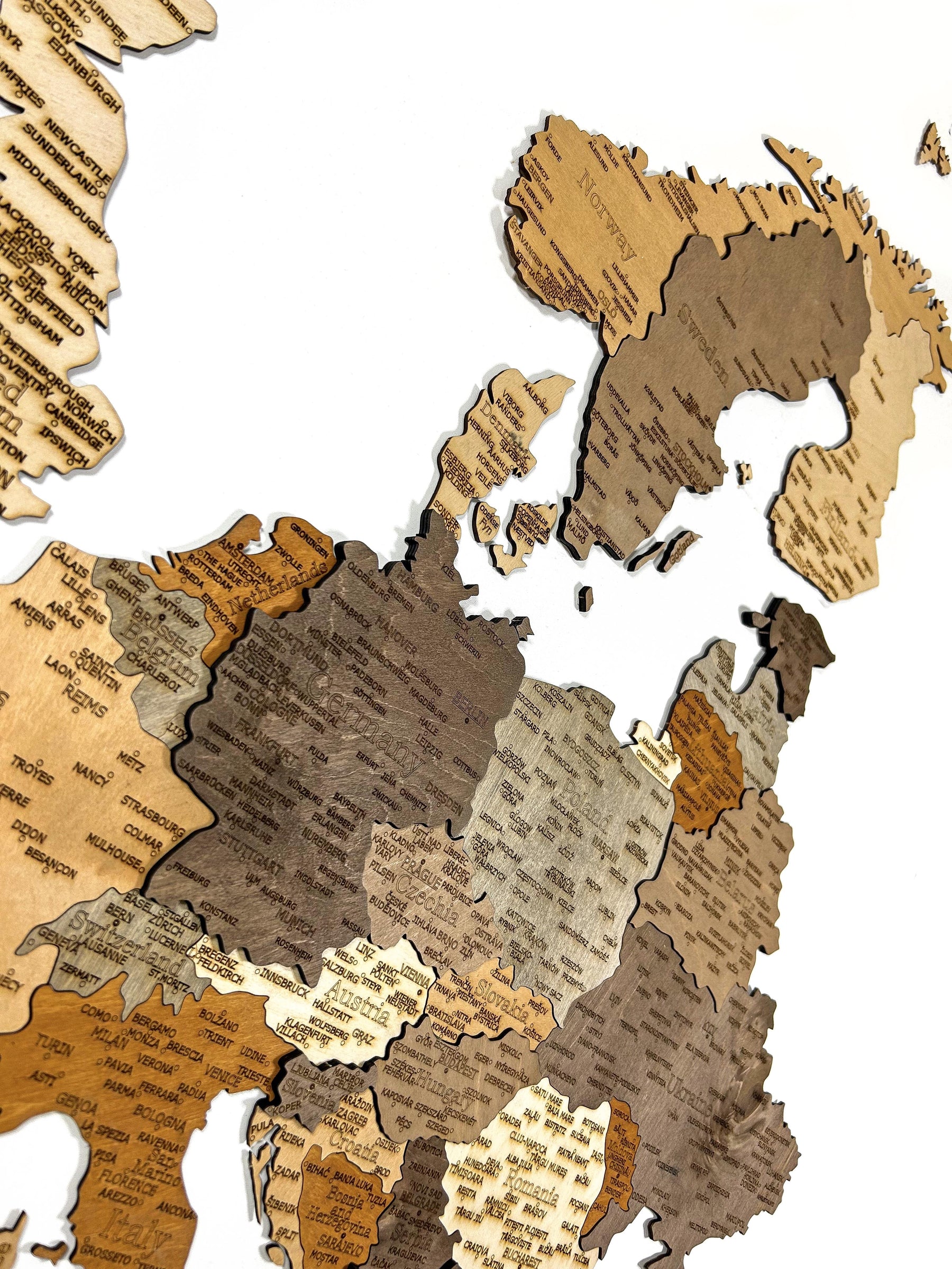 Europakarte Aus Holz 110 X 108 cm