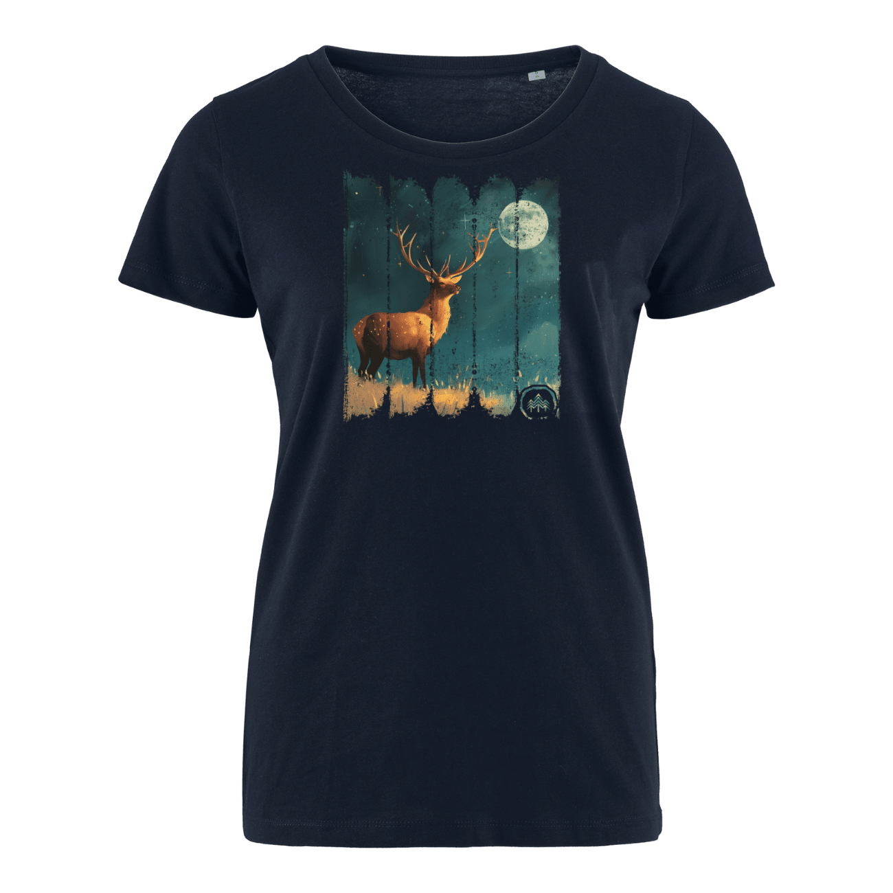 Hirsch bei Nacht - Bio Damen Shirt