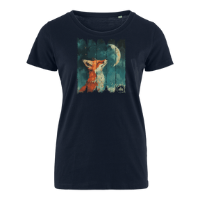 Fuchs bei Nacht - Bio Damen Shirt