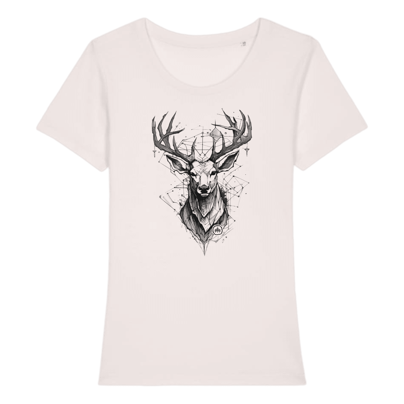 Hirsch Skizze - Bio Damen Shirt