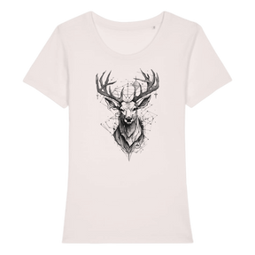 Hirsch Skizze - Bio Damen Shirt