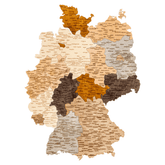 Deutschlandkarte aus Holz 80 X 60 cm