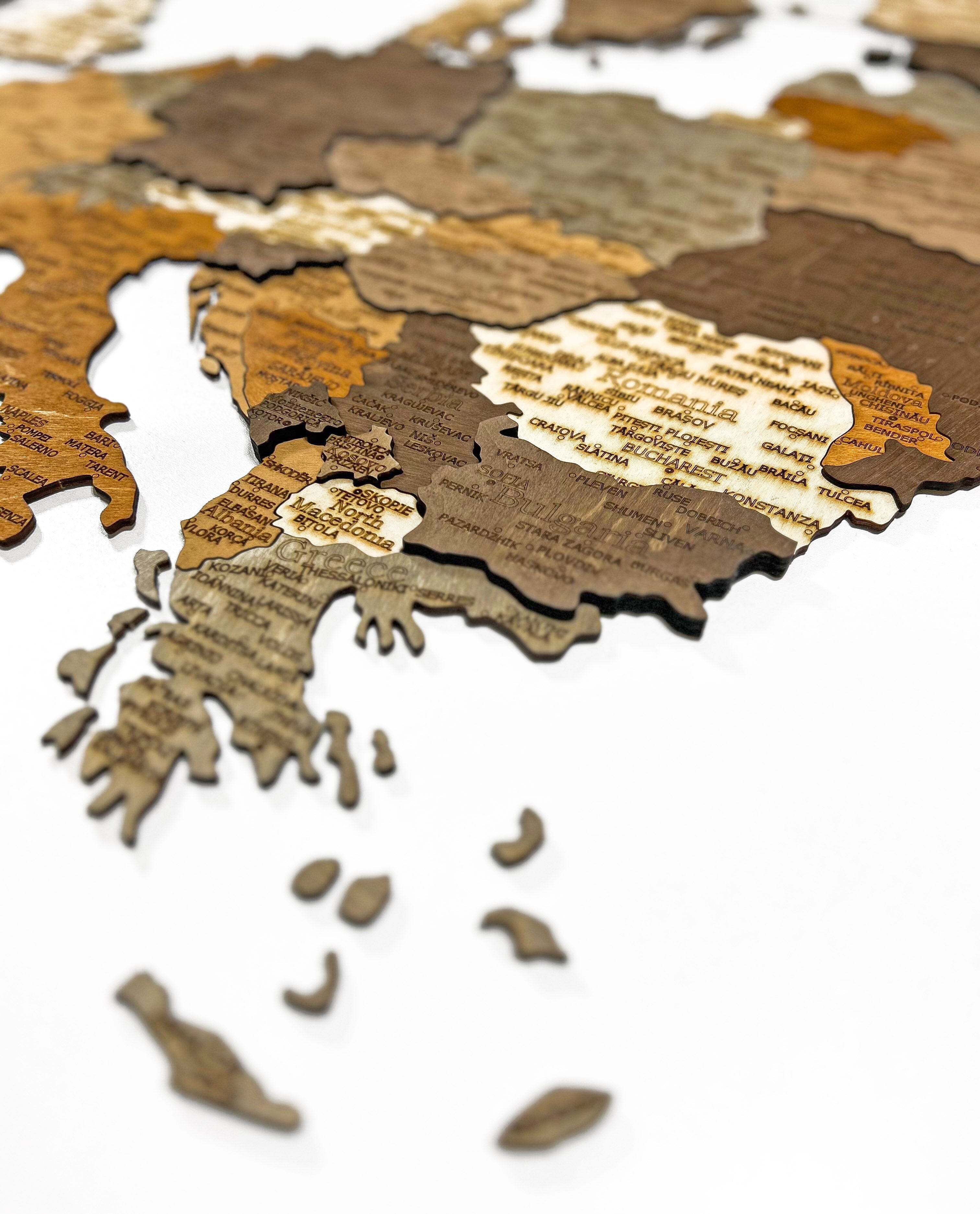 Europakarte Aus Holz 110 X 108 cm