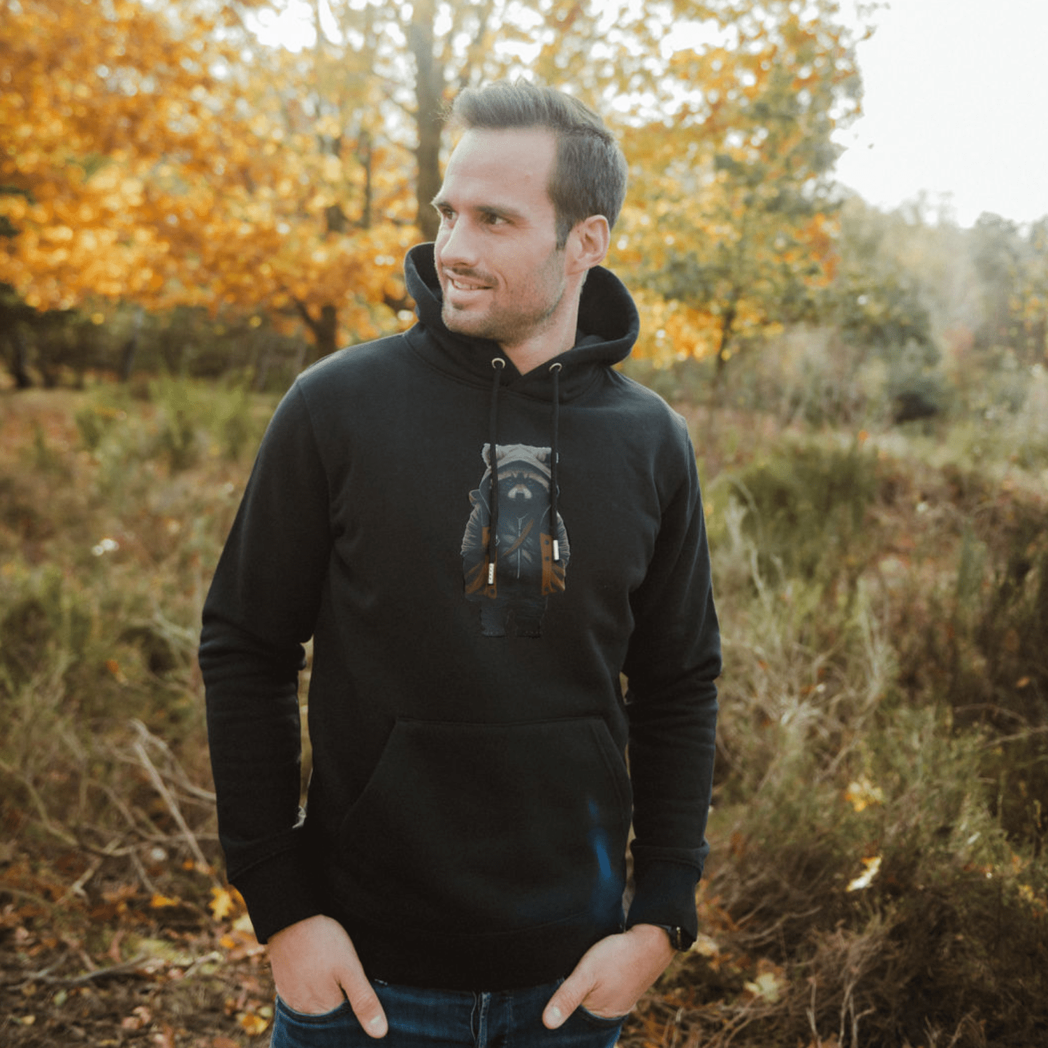 Willi Waschbär  - Bio Unisex Hoodie (PREMIUM)