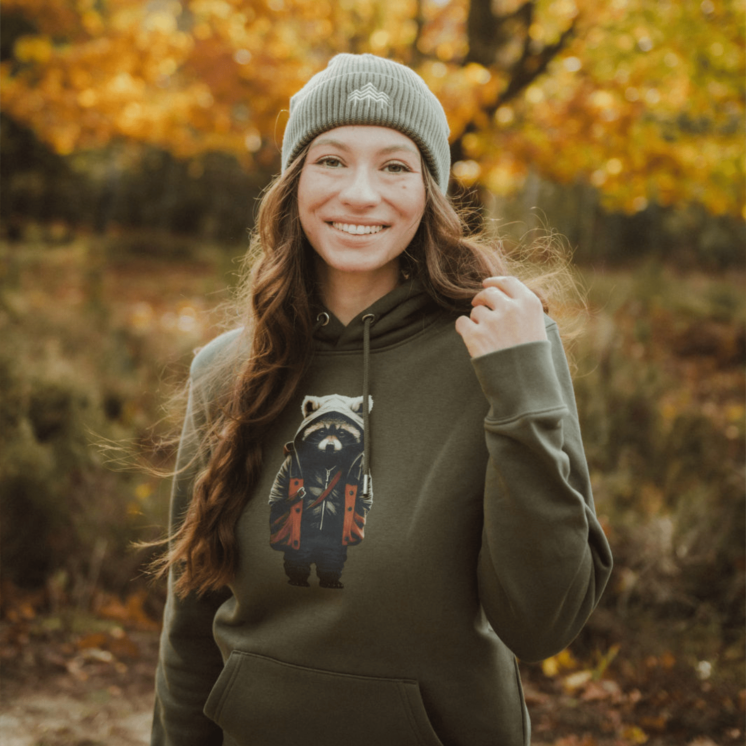 Willi Waschbär  - Bio Unisex Hoodie (PREMIUM)
