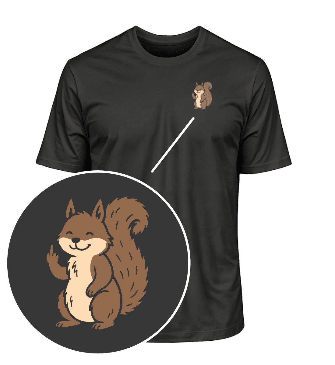 Freches Eichhörnchen - Bio Herren Shirt