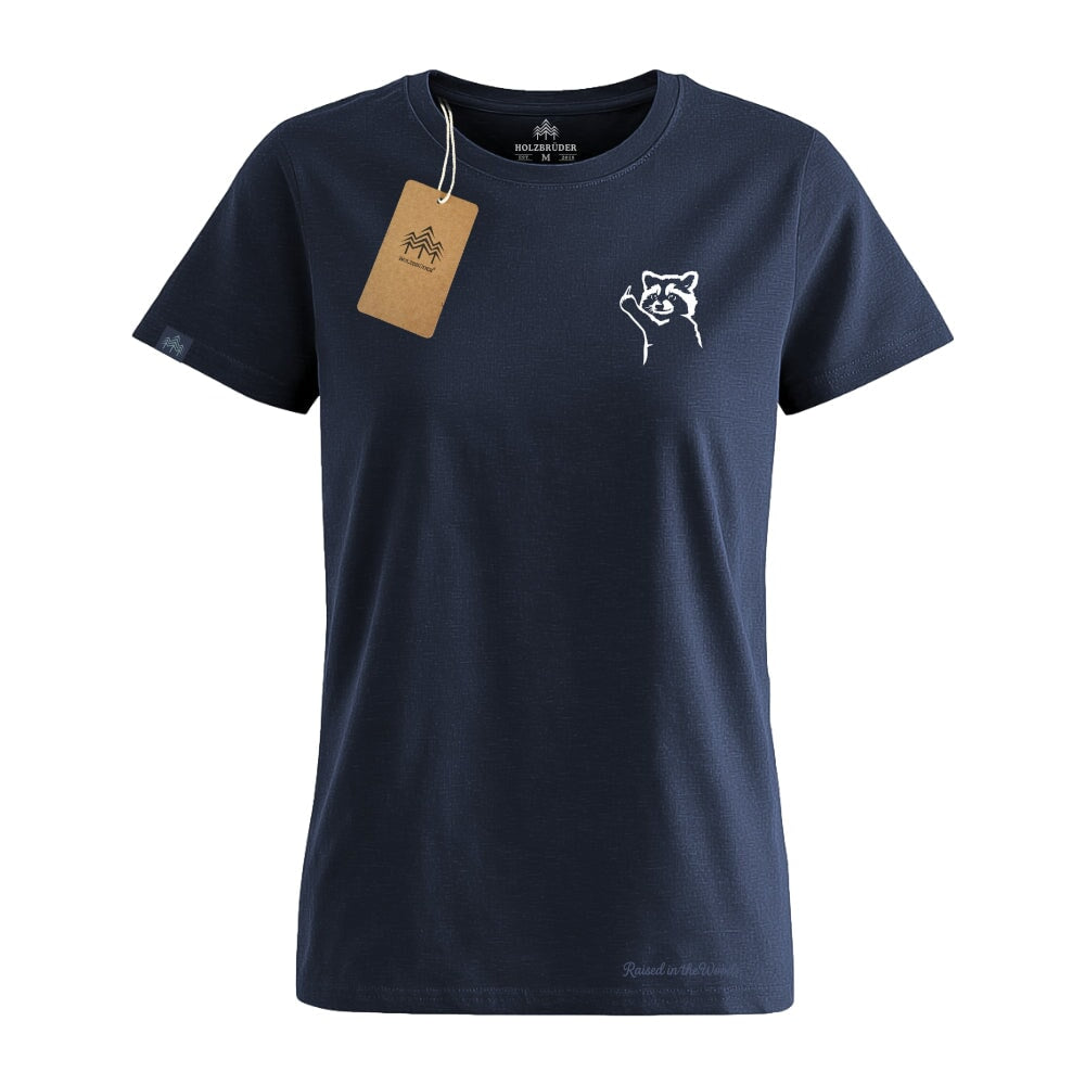 Holzbrüder® Originals - Frecher Waschbär Bio Damen Shirt
