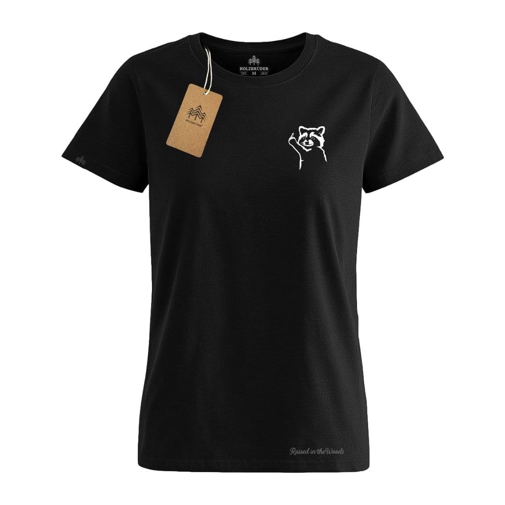 Holzbrüder® Originals - Frecher Waschbär Bio Damen Shirt
