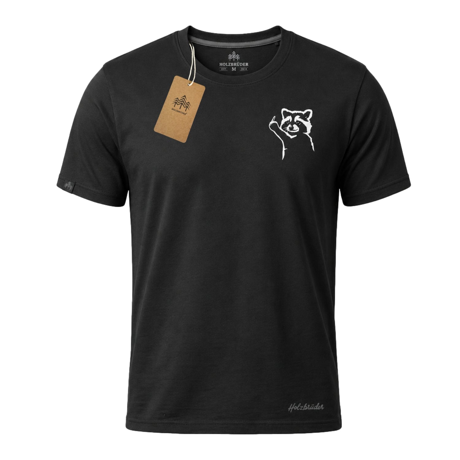Holzbrüder® Originals - Frecher Waschbär Bio Herren Shirt