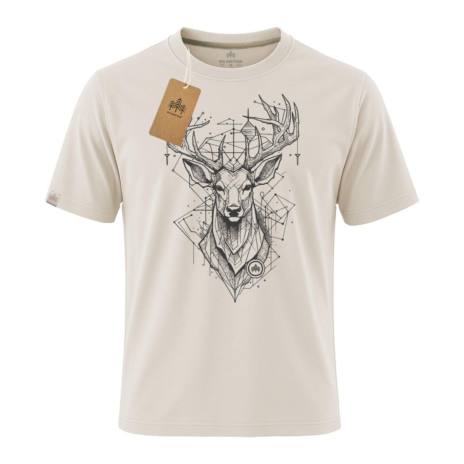 Holzbrüder® Originals - Hirsch Skizze Bio Herren Shirt