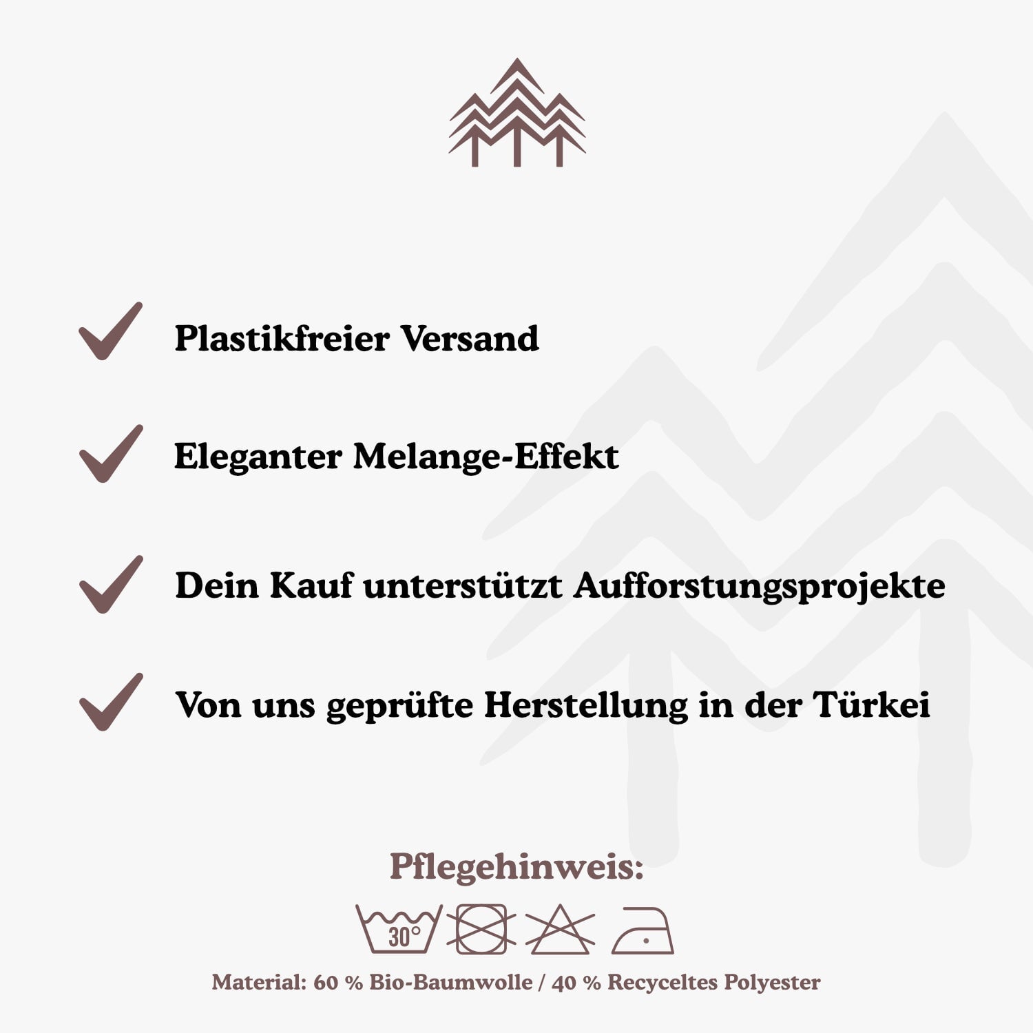 Holzbrüder® Unisex Sweatshirt meliert "Cedar"