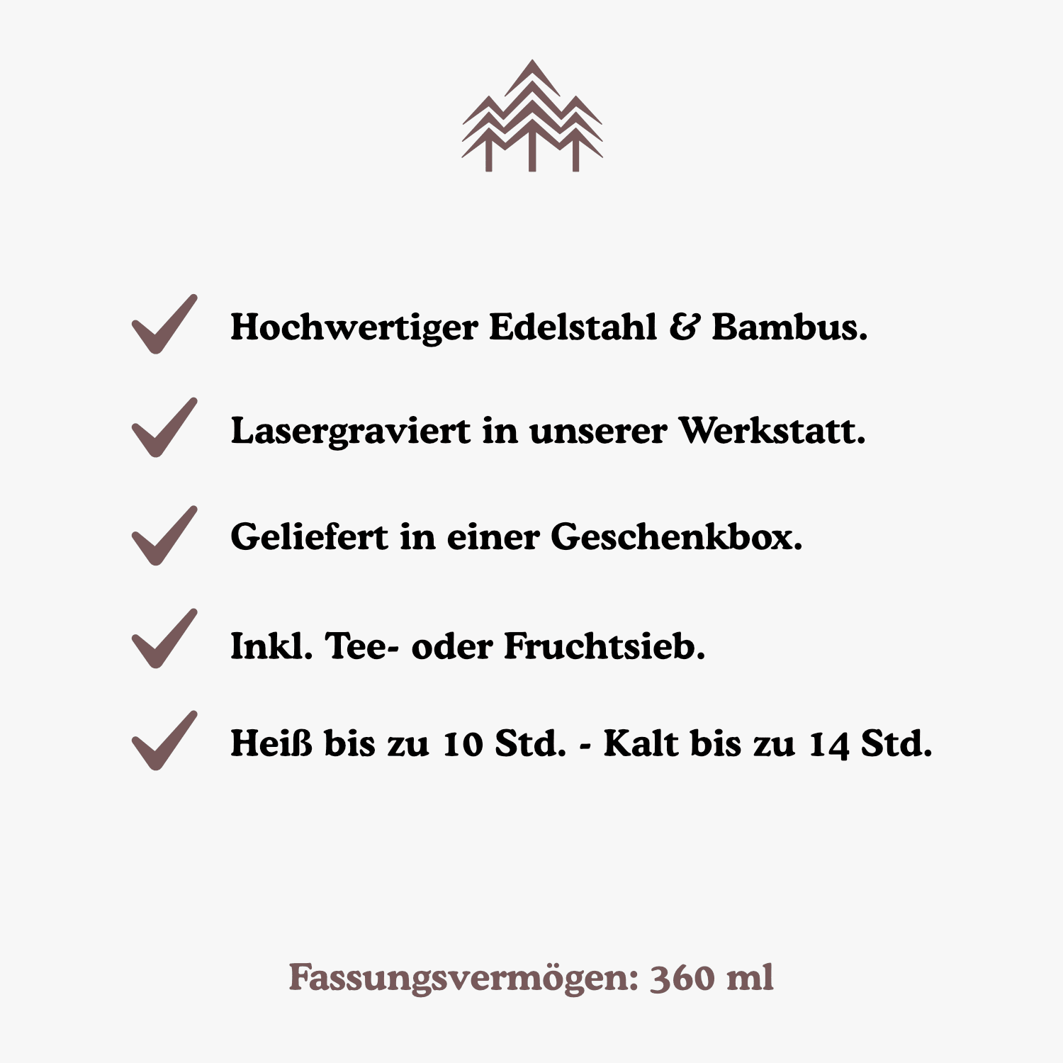 HOLZBRÜDER - Bambus Thermoskanne