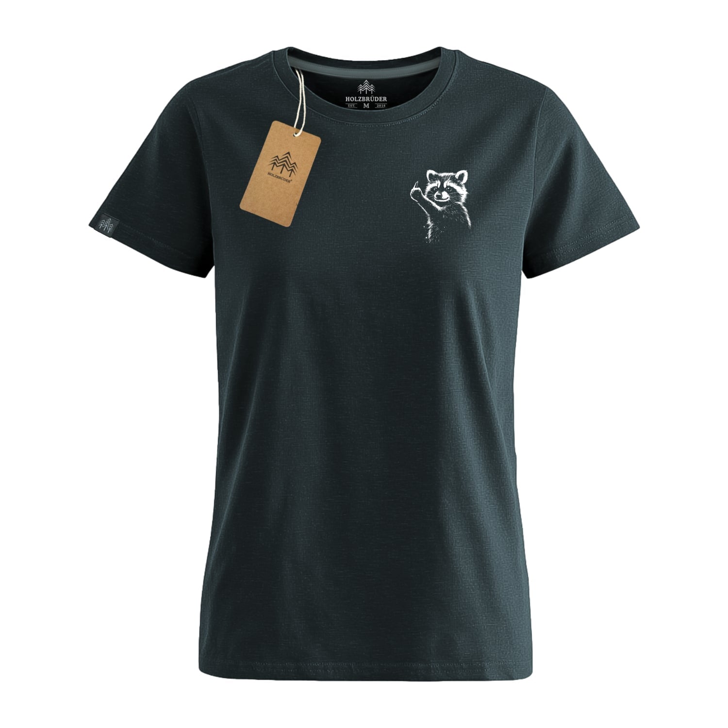 Holzbrüder® Originals - Frecher Waschbär Bio Damen Shirt
