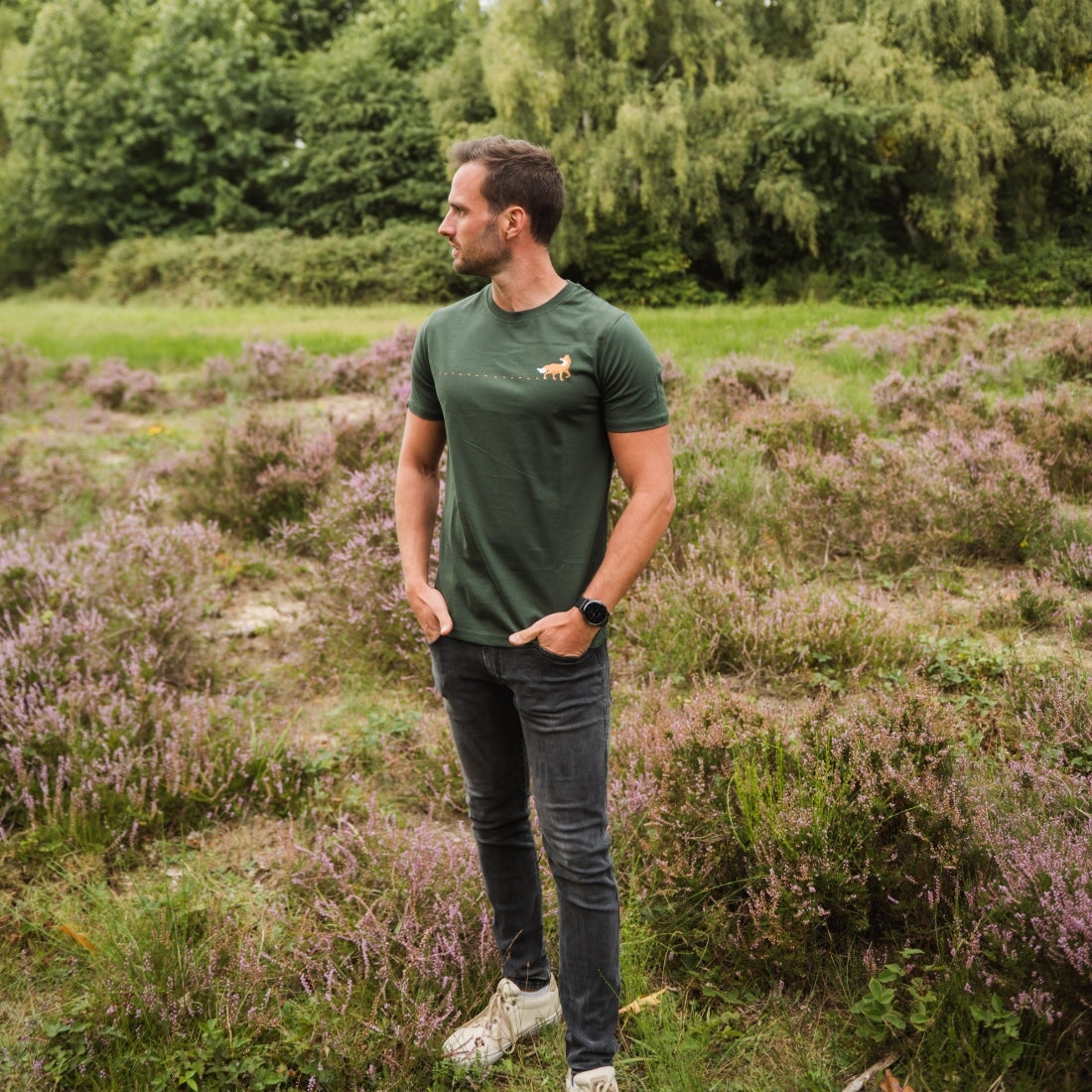 Holzbrüder® Originals - Fuchs Spur Bio Herren Shirt
