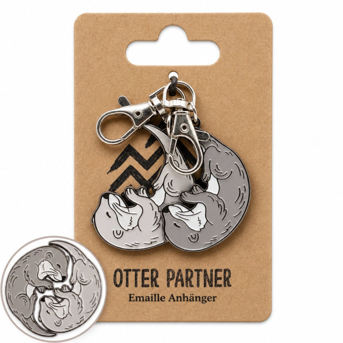 Emaille Anhänger - Otter Partner (2Stk.)