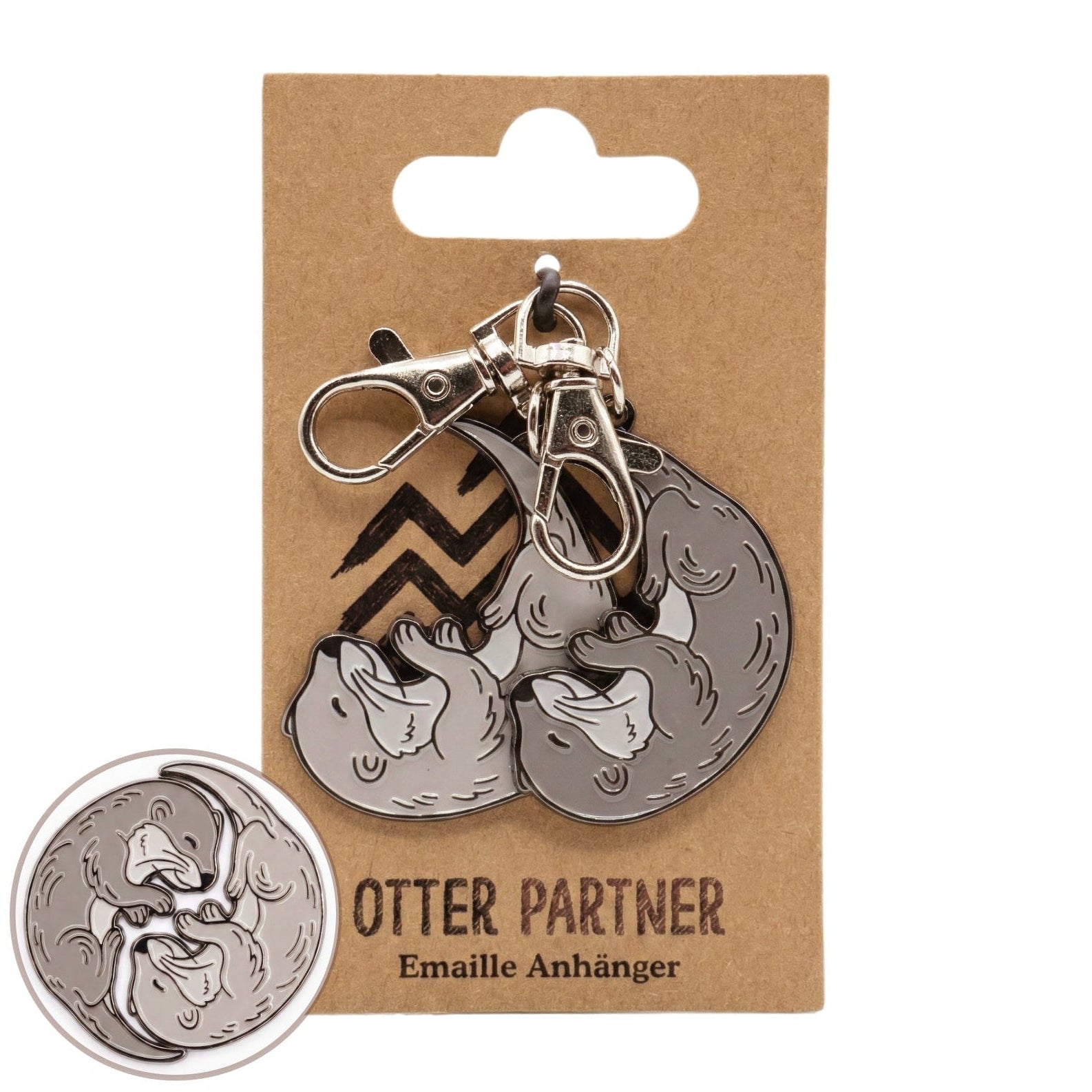 Emaille Anhänger - Otter Partner