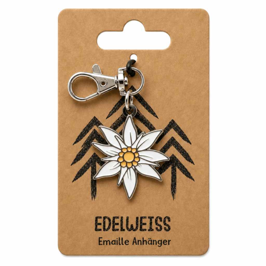 Emaille Anhänger - Edelweiss