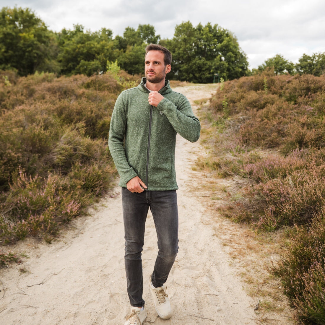 HOLZBRÜDER® Strickfleece Jacke / green (🌲)