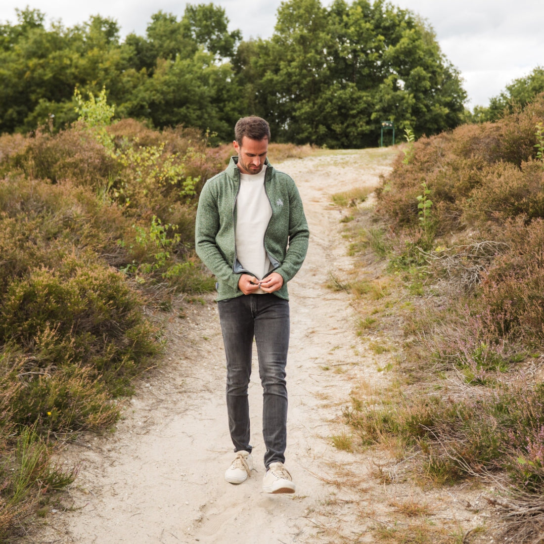 HOLZBRÜDER® Strickfleece Jacke / green (🌲)