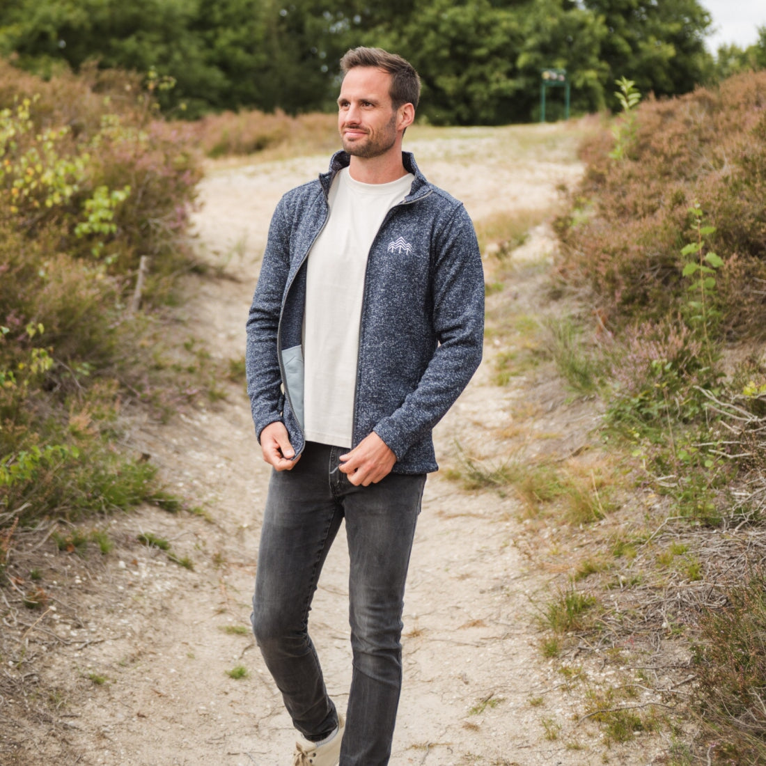 HOLZBRÜDER® Strickfleece Jacke / navy (🌲)