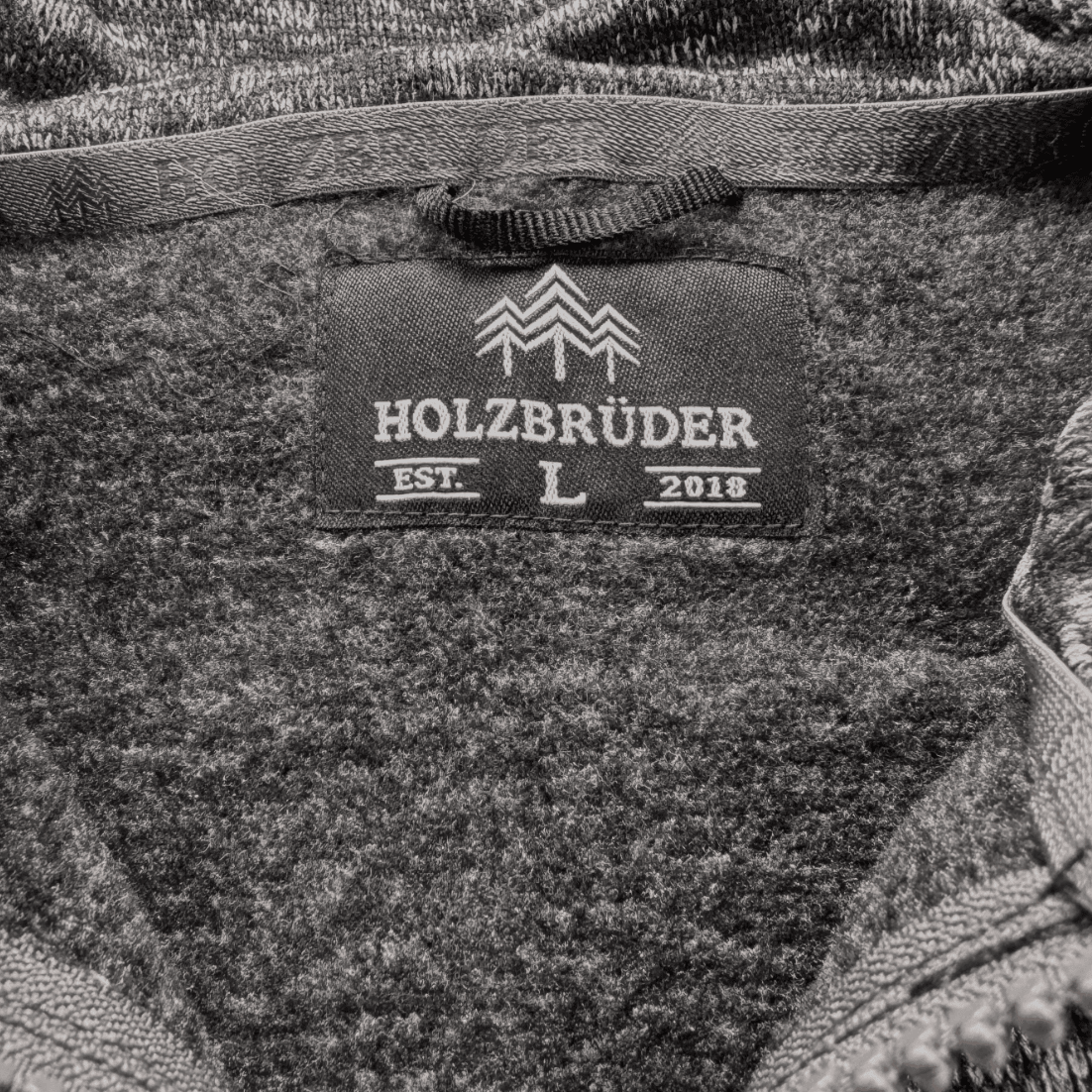HOLZBRÜDER® Strickfleece Jacke / black (🌲)