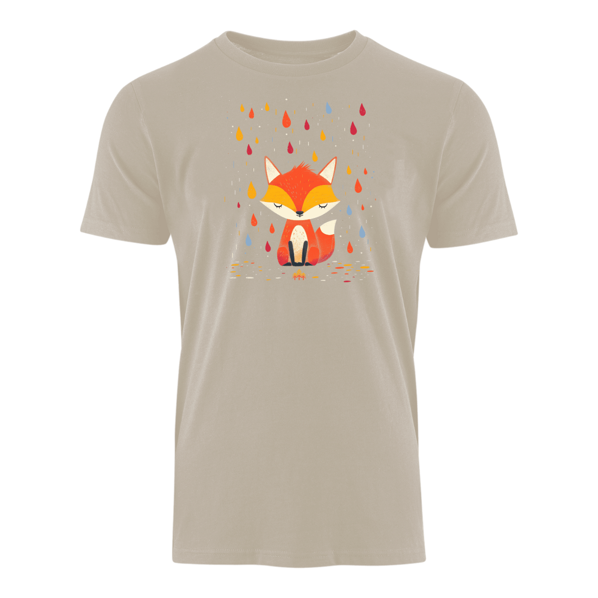 Fuchs im Regen  - Bio Herren Shirt