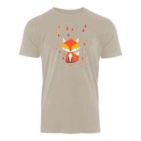 Fuchs im Regen  - Bio Herren Shirt