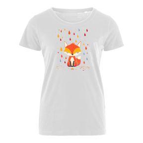 Fuchs im Regen  - Bio Damen Shirt