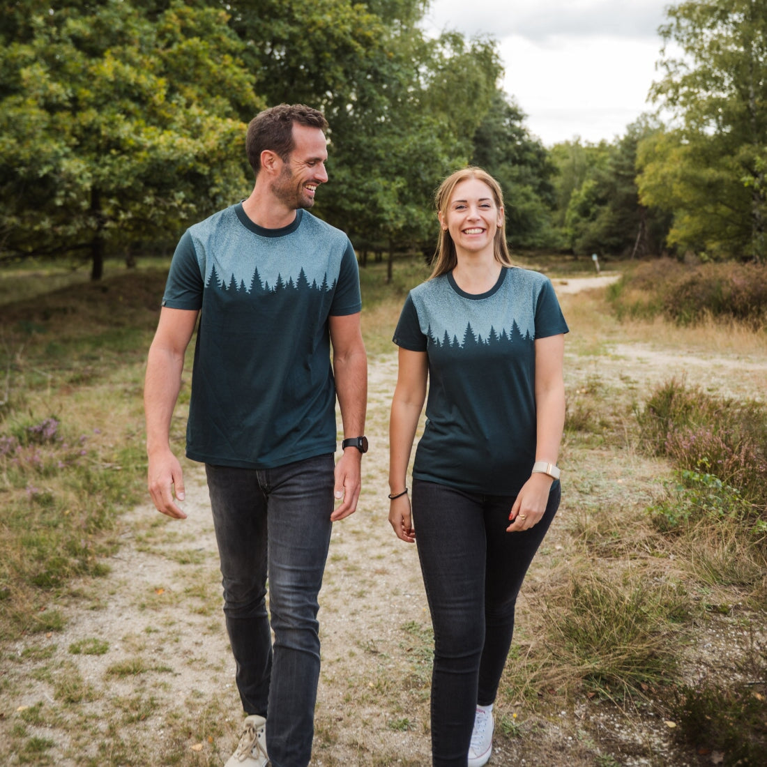 Holzbrüder® Tencel® Treeline - Herren Shirt Aus Holzfaser