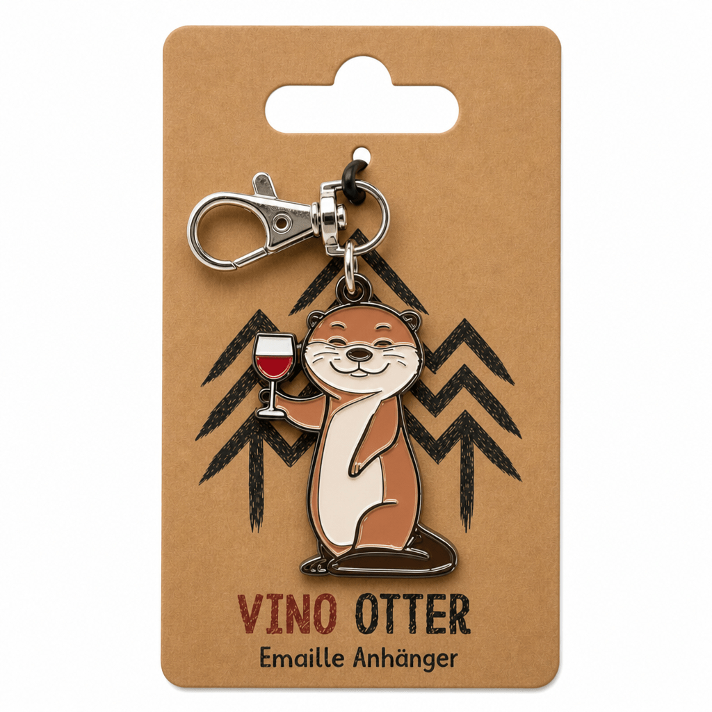 Emaille Anhänger - Vino Otter