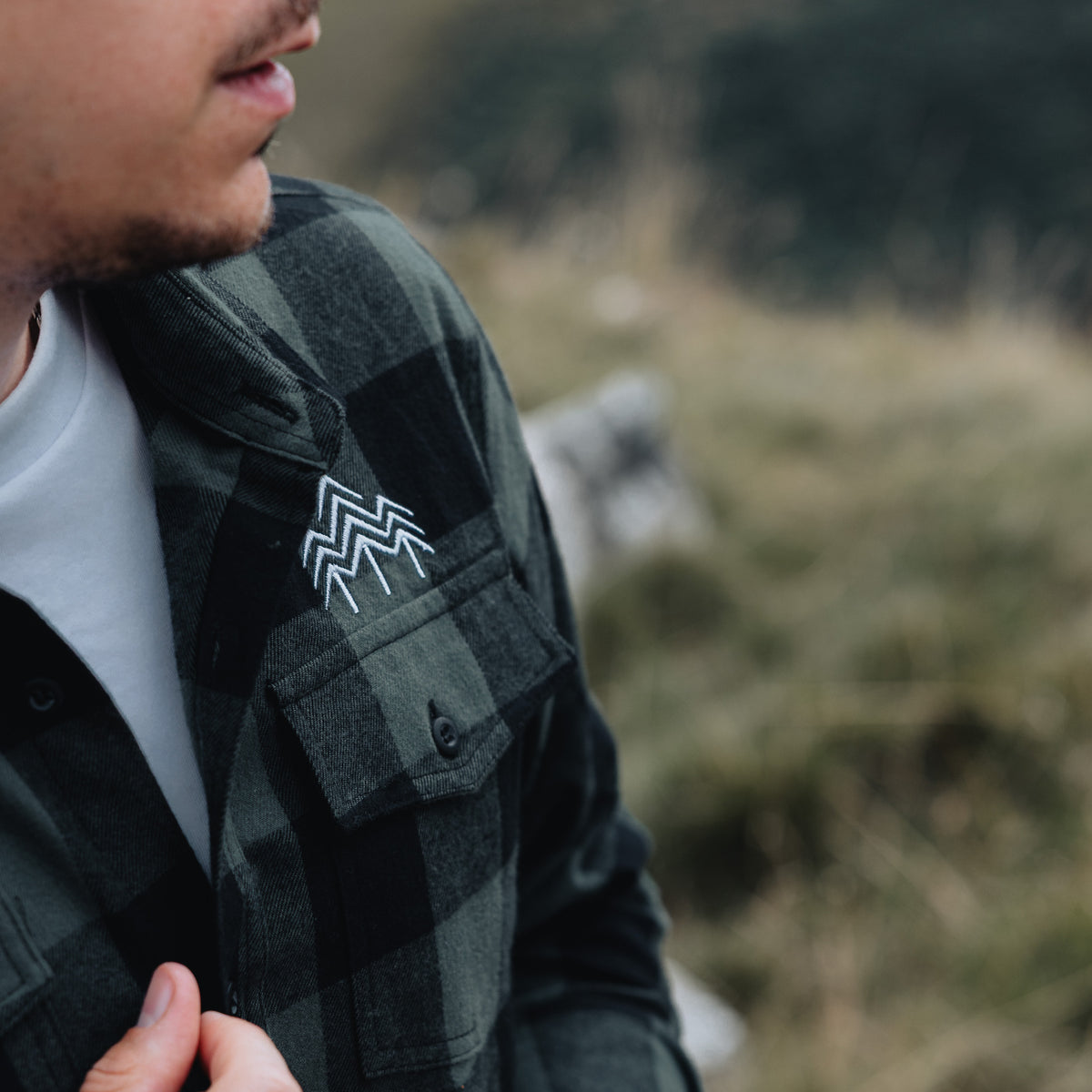 Holzbrüder® Unisex Flanellhemd - army/black