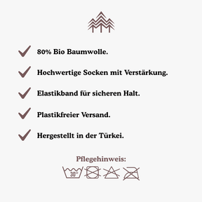 Steinböcke Bio Crew Socken