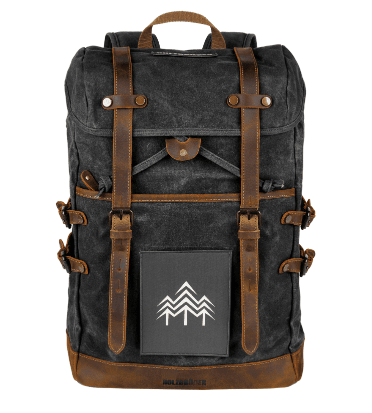 Der Vintage Rucksack mit echten Lederriemen