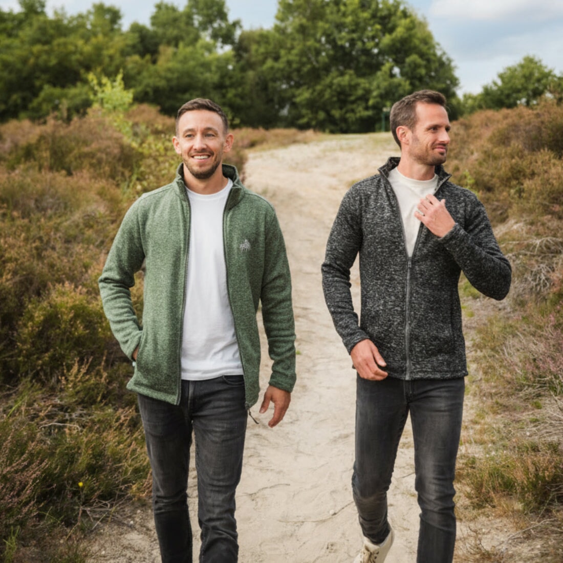 HOLZBRÜDER® Strickfleece Jacke / green (🌲)