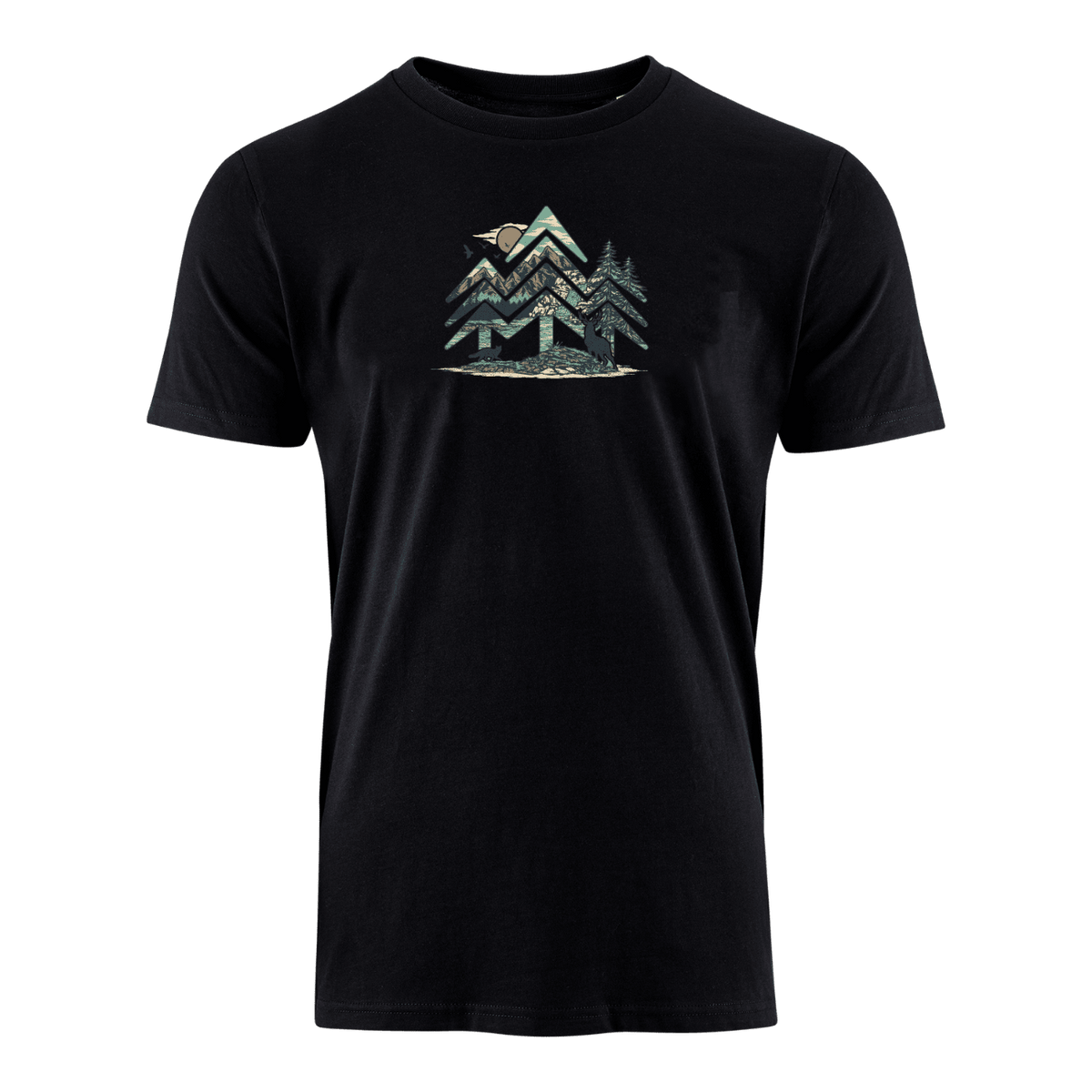 Holzbrüder® Natur-Logo dunkel  - Bio Herren Shirt