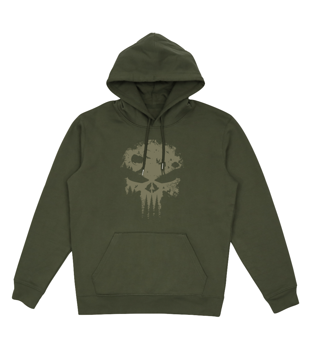 Nature Skull Bio Unisex Hoodie (Khaki)