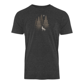 Wolf im Wald gesprenkelt - Bio Herren Shirt