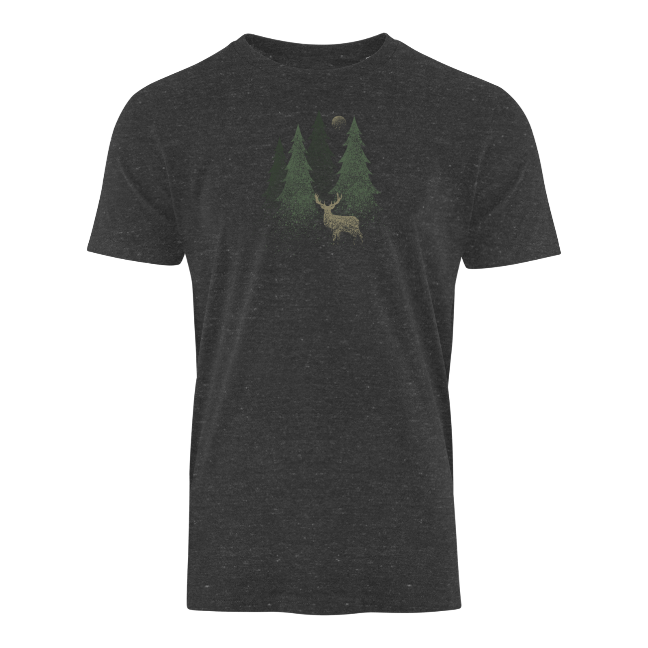 Hirsch im Wald gesprenkelt - Bio Herren Shirt