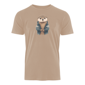 Otter im Hoodie  - Bio Herren Shirt